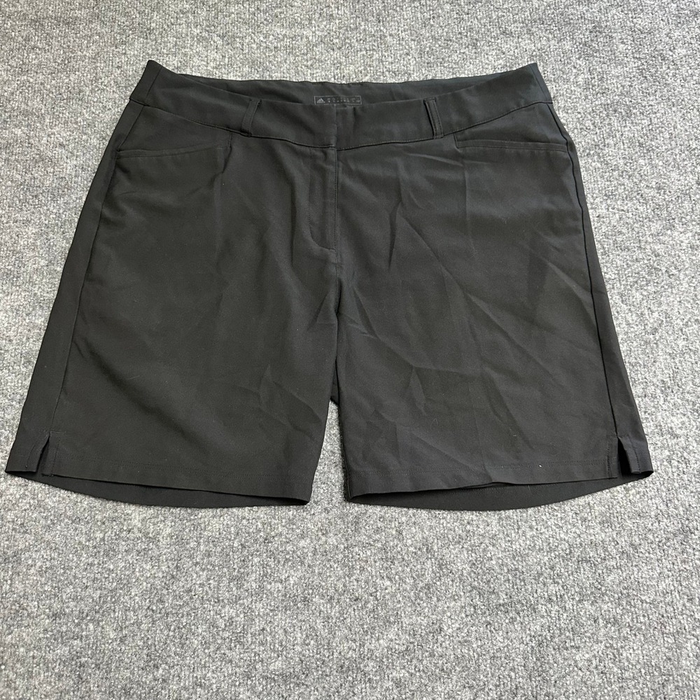 Adidas Shorts Womens Size 14 Black Golf Athletic Stretch Performance Casual